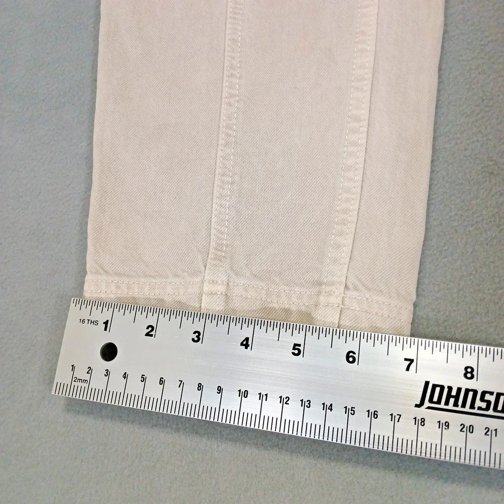 Pacsun Womens - Elastic Waist Cotton Denim Utility Cargo Pants‎ In Bone Size M